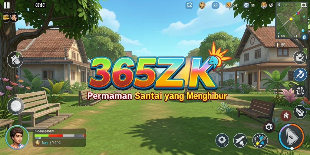 Tangkapan layar gameplay utama 365ZK menampilkan keseruan permainan santai.