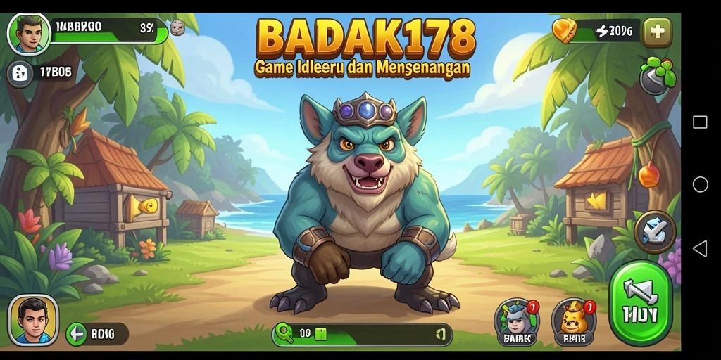 Tampilan gameplay menarik BADAK178 dengan elemen Idle.