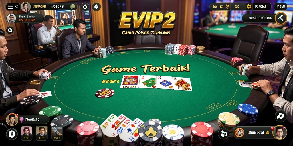 Tampilan gameplay Poker EVIP2 yang menarik dan menantang.