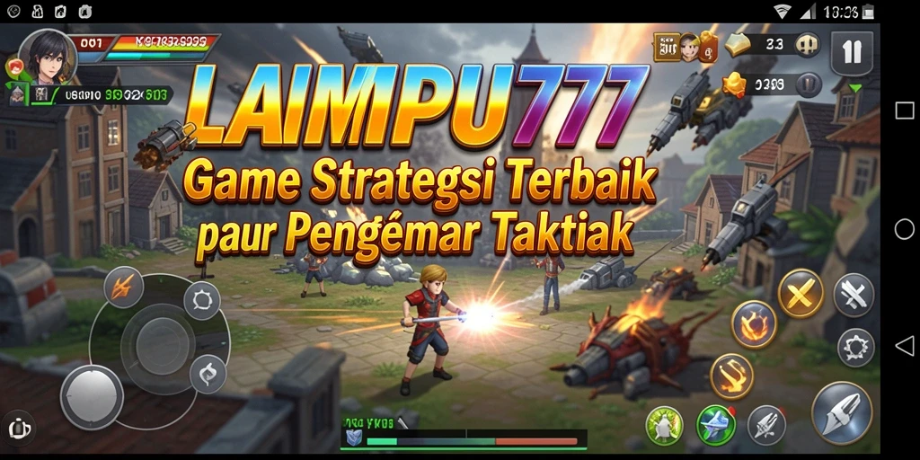 Screenshot gameplay LAMPU777 menunjukkan pertempuran strategi yang intens dan seru.