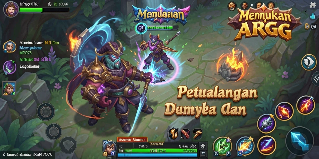Tangkapan layar MPO76 menampilkan pertarungan epik antara pahlawan dan monster.