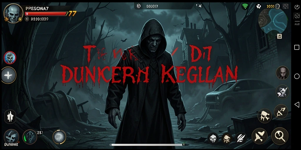 Screenshot gameplay PESONA77 yang menampilkan suasana menegangkan dan menyeramkan.
