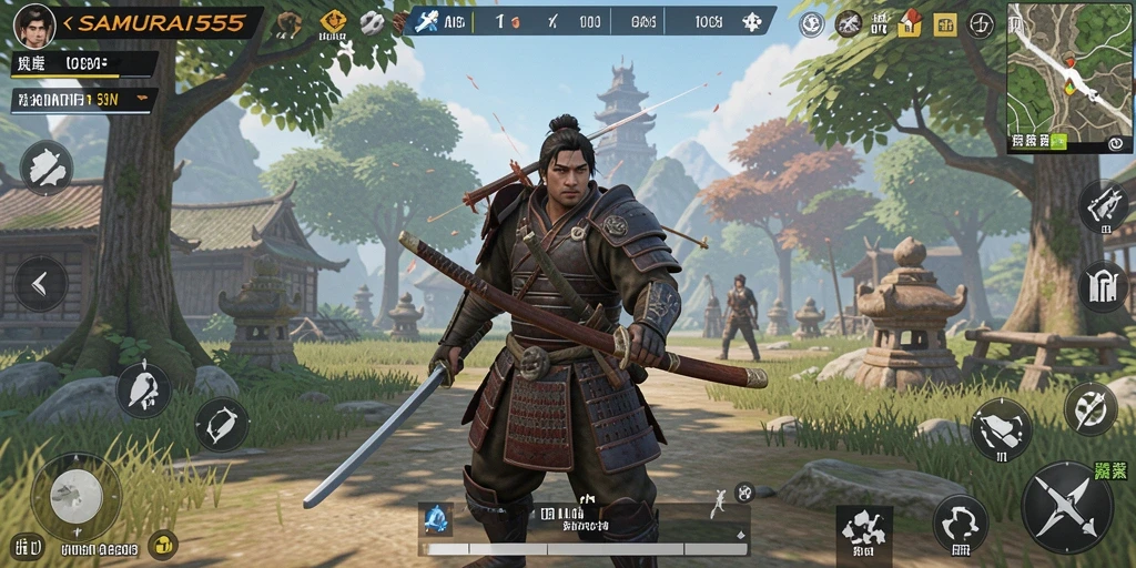 Tampilan gameplay <strong>SAMURAI555</strong> dalam dunia terbuka yang memukau dan menantang.