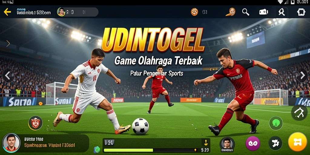 Tampilan screenshot gameplay UDINTOGEL dengan aksi olahraga seru.